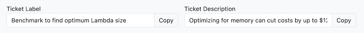 Example of pre-written ticket text.